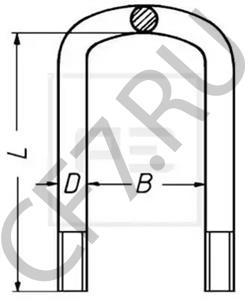 0313841050 FAQP Стремянка рессоры BPW 24х152х290 с гайками в городе Королёв