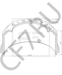 1064023601 Sanming Барабан тормозной ТОНАР/SAF (180х420мм) S в городе Королёв