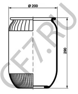 B 180784 BOVA Кожух пневматической рессоры в городе Королёв