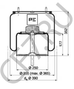 00166217 SAE-SMB Кожух пневматической рессоры в городе Королёв