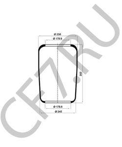 B 510040 BOVA Кожух пневматической рессоры в городе Королёв