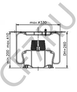 B 186053 BOVA Кожух пневматической рессоры в городе Королёв