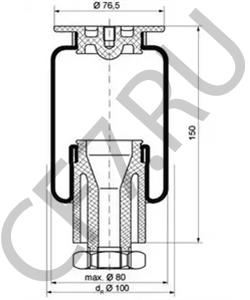 4.731.046.000 KÄSSBOHRER Баллон пневматической рессоры, крепление кабины в городе Королёв