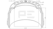 MARSHALL Бараб.торм.VOLVO 410*217(200) H=294 №1599011 (коррозия не много) (Marshall)