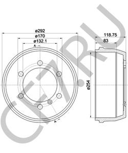 LBU9955 LDV Тормозной барабан в городе Королёв