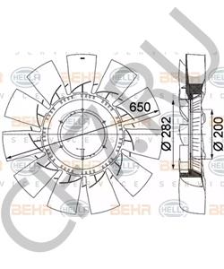 50 10 619 627 Renault Крыльчатка вентилятора, охлаждение двигателя в городе Королёв