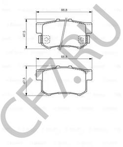 0986494358 BOSCH Колодки тормозные дисковые | зад | в городе Королёв