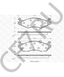 3501167 AMERICANMOTORS(FORD) Комплект тормозных колодок, дисковый тормоз в городе Королёв