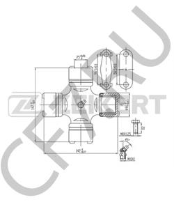 49140-73000 KOJIN KOREA Крестовина вала карданного (KUJ-017) HD120 D6DA22 (46*148) в городе Королёв