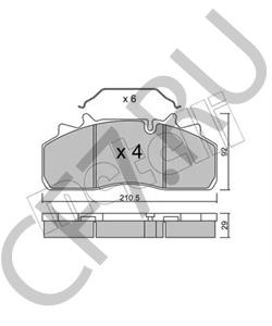 30570080000 SAURER Комплект тормозных колодок, дисковый тормоз в городе Королёв