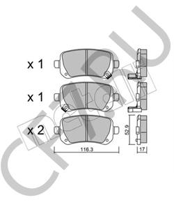 68159138AA RAM Комплект тормозных колодок, дисковый тормоз в городе Королёв