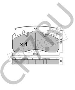 MDP5102 MERITOR Комплект тормозных колодок, дисковый тормоз в городе Королёв
