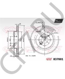 2101105 SATURN Тормозной диск в городе Королёв