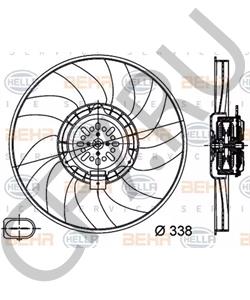 8K0 959 455 R AUDI (FAW) Вентилятор, охлаждение двигателя в городе Королёв