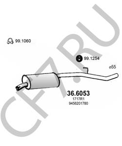 1717R1 CITROËN Средний глушитель выхлопных газов в городе Королёв