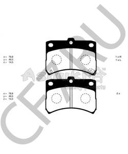 0449197202 PERODUA Комплект тормозных колодок, дисковый тормоз в городе Королёв