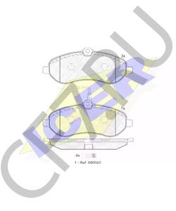 1617279580 CITROEN/PEUGEOT Колодки пер.CITROEN JUMPY 07-16/PEUGEOT EXPERT 07-16 в городе Королёв