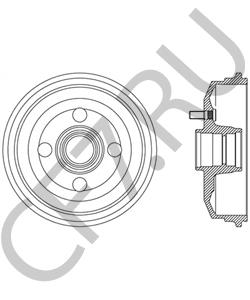 3N211113BC FORD (CHANGAN) Тормозной барабан в городе Королёв