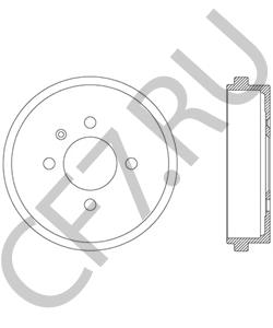 L1GD501615A VW (FAW) Тормозной барабан в городе Королёв