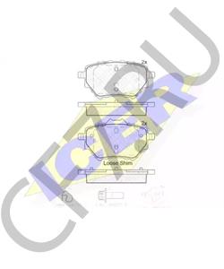 1612911480 PEUGEOT (DF-PSA) Комплект тормозных колодок, дисковый тормоз в городе Королёв