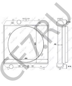 1K583-72061 KUBOTA Радиатор, охлаждение двигателя в городе Королёв