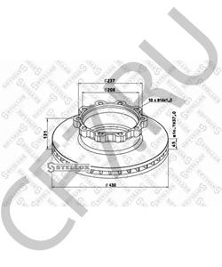 MBR5025 MERITOR Диск тормозной передний. front +rear 430*45*131- 10 шпилек 4-серия в городе Королёв