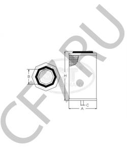 091-1109080 АВТОКОМ ЭФВ  Элемент фильтрующий воздушный БЕЛАЗ (75145,7514,7547),ЯМЗ (240М2,8401.10) Ливны, шт в городе Королёв