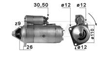 Cargo Starter (12V, 3kW) fits: FIAT 90 3.9D 01.84-12.92