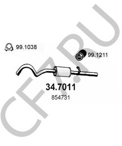 854731 NK 43.21126=1177F=617 000 529 [281611775B] !шланг торм. пер.\ VW LT/T2 1.6-2.0 <96 L=337 в городе Королёв