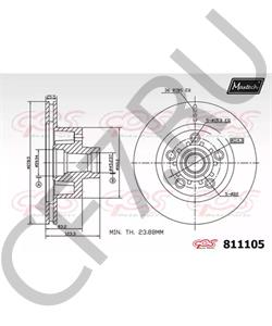 4131251 BRISTOL Тормозной диск в городе Королёв