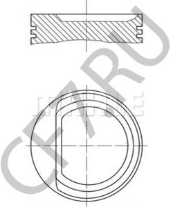 55204025 Alfa/Fiat/Lancia Поршень ДВС (+кольца1,4;8V;350A1000,станд) Fi Alb,Dob,G Pun в городе Королёв