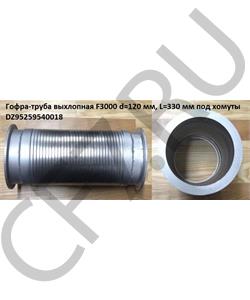 DZ95259540018 SHAANXI Гофра выхлопная F3000 d=120 мм,D=150 L=300 мм под хомуты  в городе Королёв