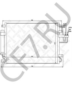 976062 HYUNDAI / KIA КОНДЕНСАТОР СИСТЕМЫ ОХЛАЖДЕНИЯ, НЕ СОДЕРЖИТ ХЛАДАГЕНТА[ORG в городе Королёв