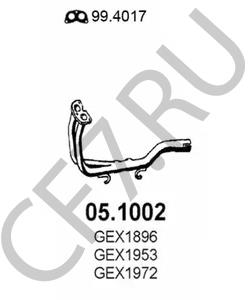 GEX11017 AUSTIN-HEALEY Труба выхлопного газа в городе Королёв