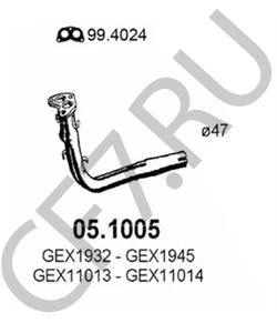 GEX1945 AUSTIN-HEALEY Труба выхлопного газа в городе Королёв