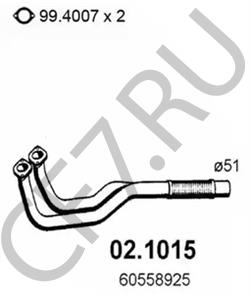 60558925 ALFAROME/FIAT/LANCI Труба выхлопного газа в городе Королёв