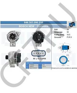 5259578 HAFFEN Генератор ISBe, ISDe (24V / 90A) 4892320 в городе Королёв