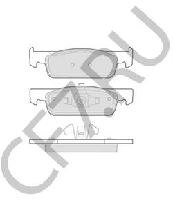 8201555710 CARTRONIC Колодки тормозные LADA X-Ray 15-, Logan II, Sandero II ПЕРЕДНИЕ диск 258мм (CRTR0131673, 4 шт)(CRTR) в городе Королёв