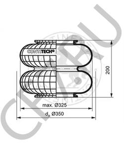 3422596 VAN HOOL Кожух пневматической рессоры в городе Королёв