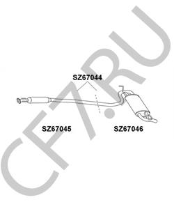 1430063GV0 SUZUKI Предглушитель выхлопных газов в городе Королёв