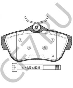 1617280980 EUROREPAR Колодки PEUGEOT EXPERT TEPEE 2.0HDi 120ch (88kW) - DW10UTED4 2007 в городе Королёв