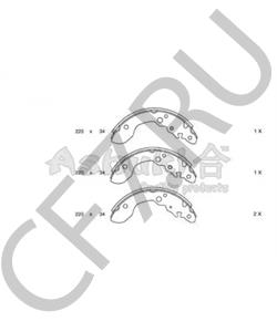 GS7364 MULTICAR Комплект тормозных колодок в городе Королёв