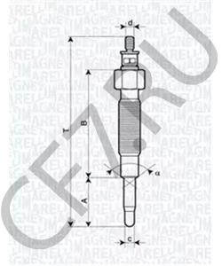 PN-135 VSP свеча накаливания 11V NISSAN CD17/TD23/27/42/42T (11065-43G01) в городе Королёв