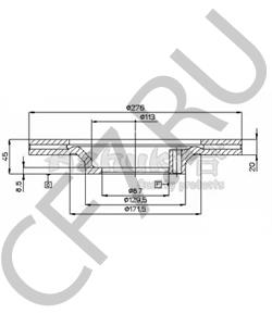 DBA224 ROV/TRIU/JAGU/AUSTIN Тормозной диск в городе Королёв