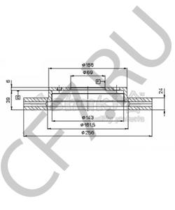 MR389722 Dar тормозной диск MITSUBISHI GALANT EA# / E5# / 7# / 8# 96-03, DION CR6 / 9, LANCER CK4A / CM5A, FR в городе Королёв