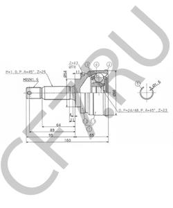 62-05-552 Ashika ШРУС наружный передний в городе Королёв