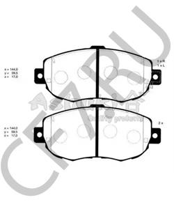 572380J Jurid Zestaw klockow hamulcowych, hamulce tarczowe в городе Королёв