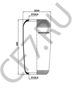 9003 PRIME-RIDE Пневморессора Iveco, MAN (баллон) арт. 1885N1 () в городе Королёв