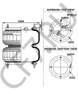 M078246 ACERBI Кожух пневматической рессоры в городе Королёв