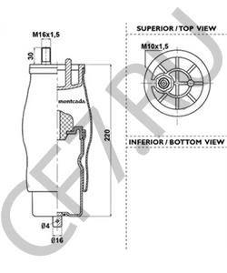 MLF5008 MERITOR Баллон пневматической рессоры, крепление кабины в городе Королёв